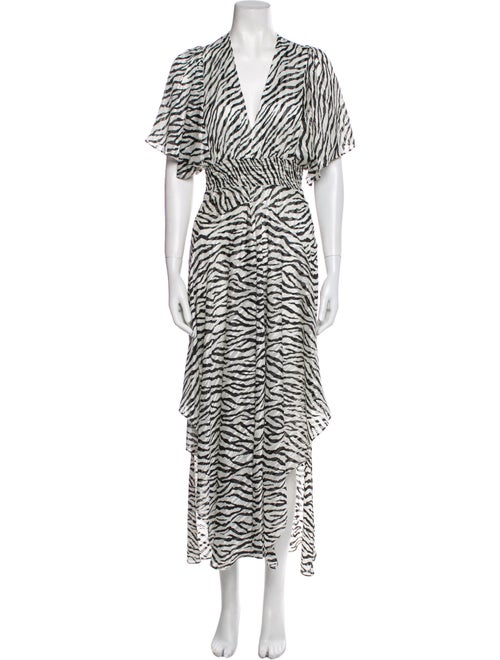 Maje Animal Print Long Dress