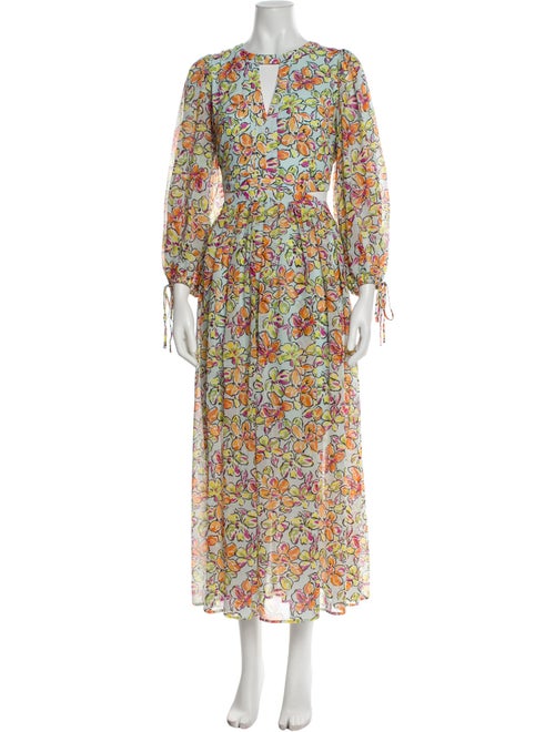 Maje Floral Print Long Dress