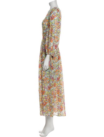 Maje Floral Print Long Dress