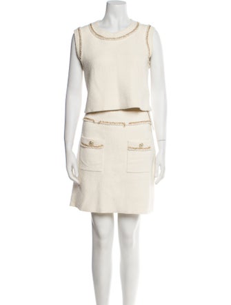 Maje Chain-Link Accents Skirt Set