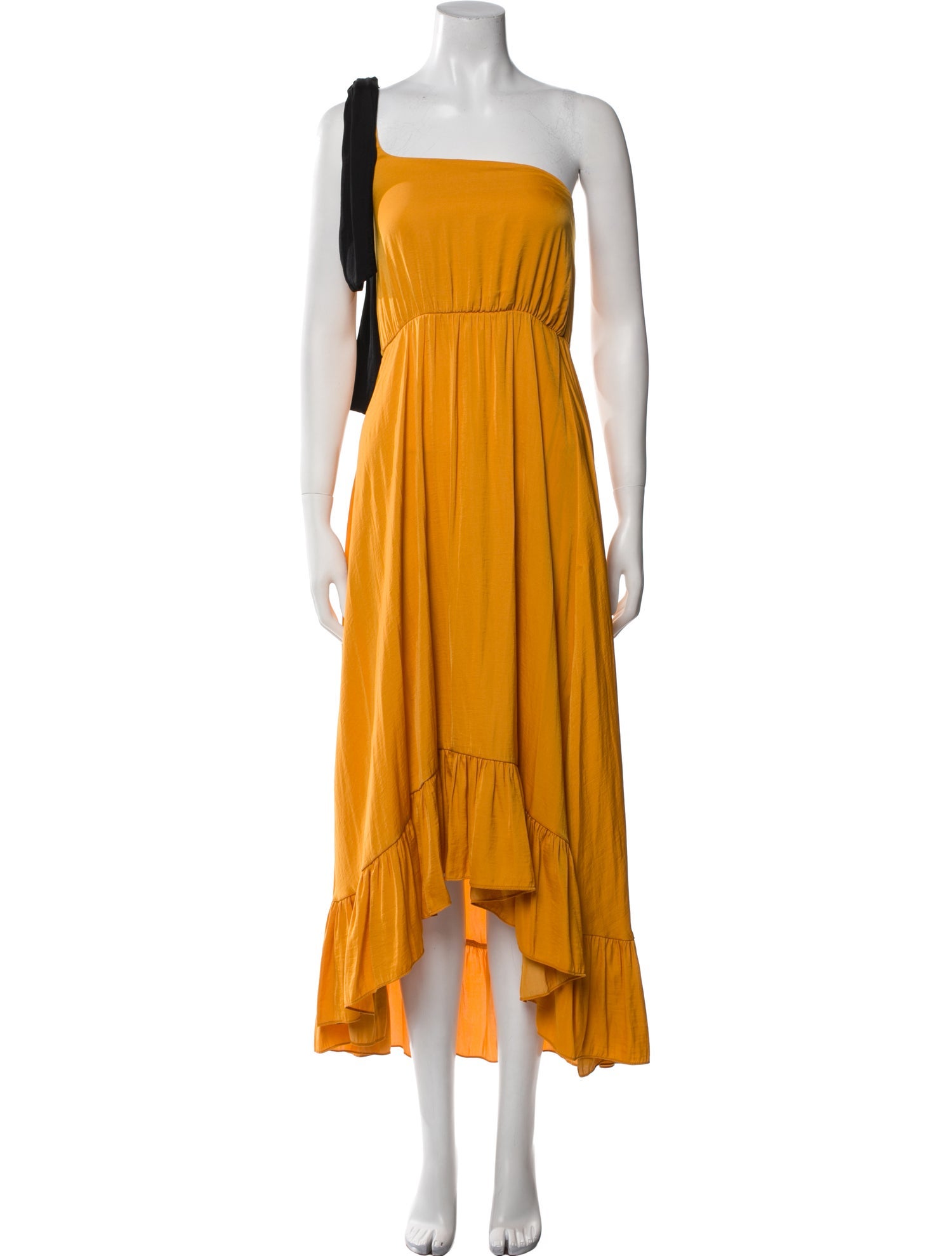 Maje One-Shoulder Long Dress