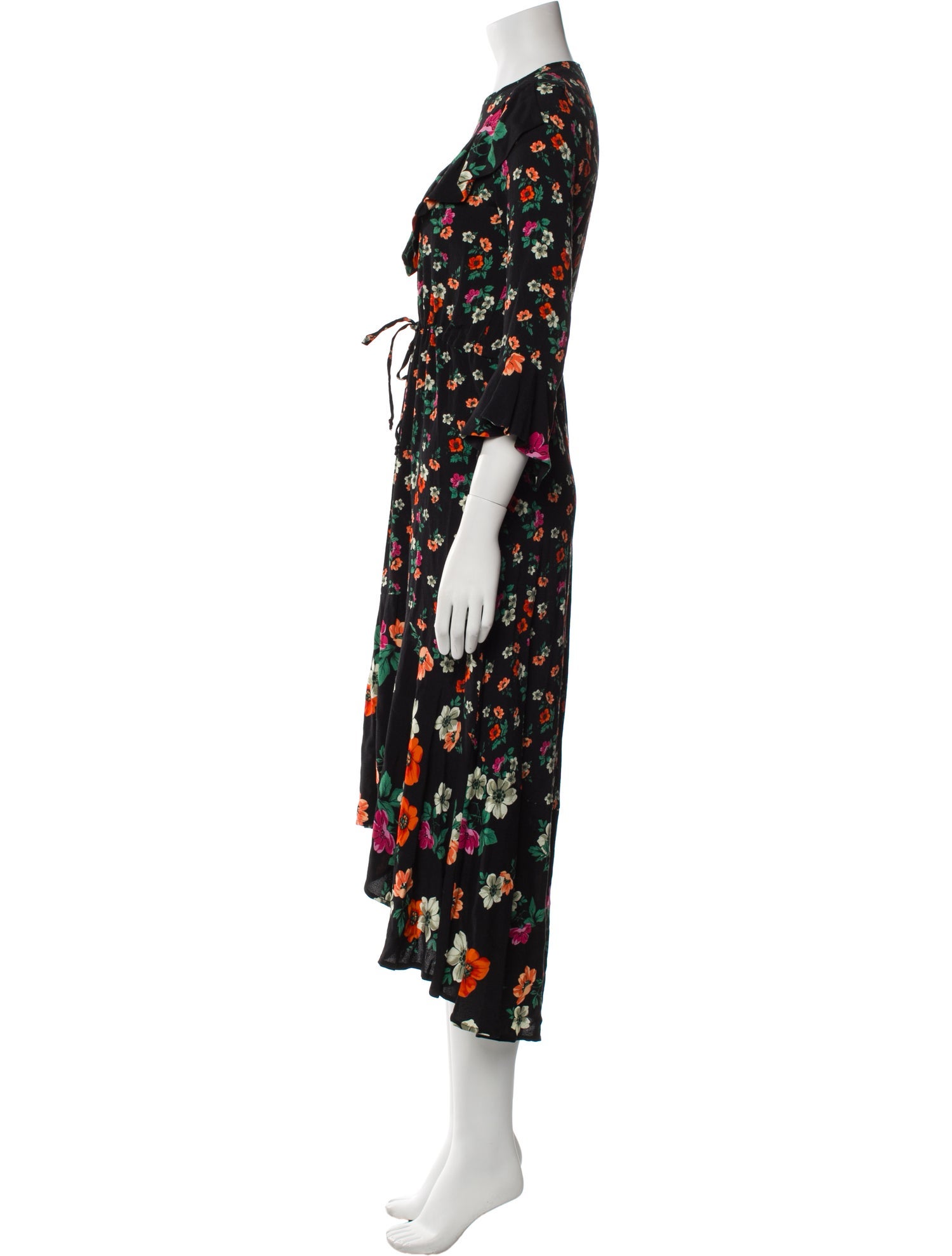 Maje Floral Print Long Dress
