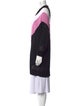 Maje Colorblock Pattern Scoop Neck Sweater