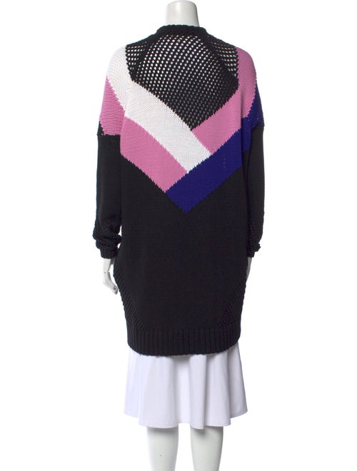 Maje Colorblock Pattern Scoop Neck Sweater