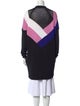 Maje Colorblock Pattern Scoop Neck Sweater