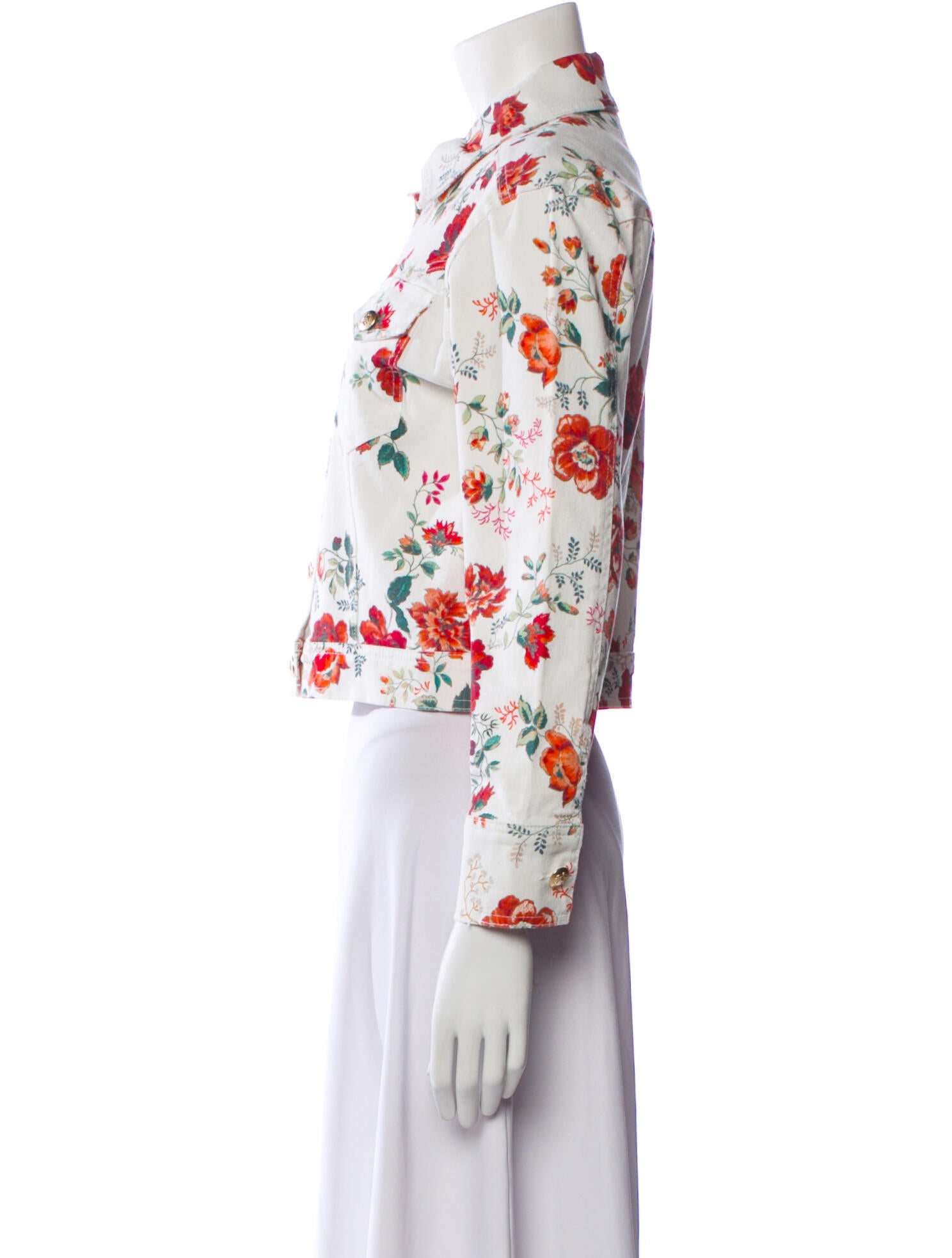 Maje Floral Print Biker Jacket