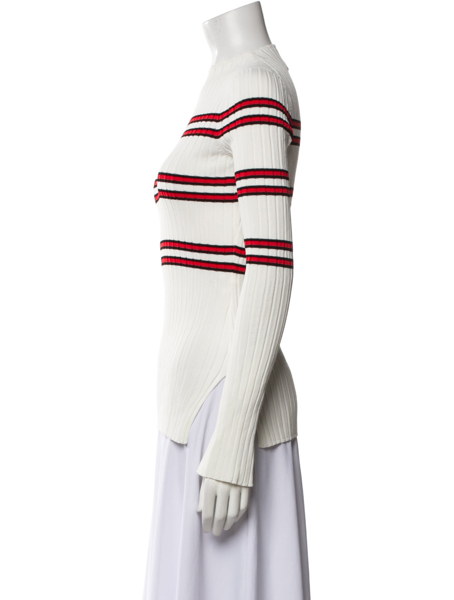 Maje Striped Scoop Neck Sweater