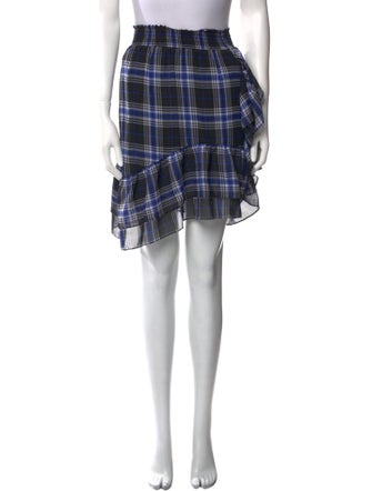 Maje Plaid Print Mini Skirt