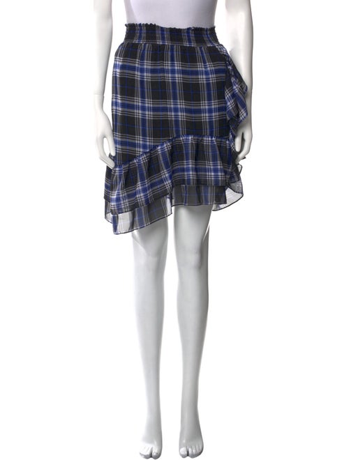 Maje Plaid Print Mini Skirt