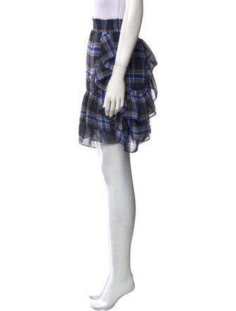 Maje Plaid Print Mini Skirt