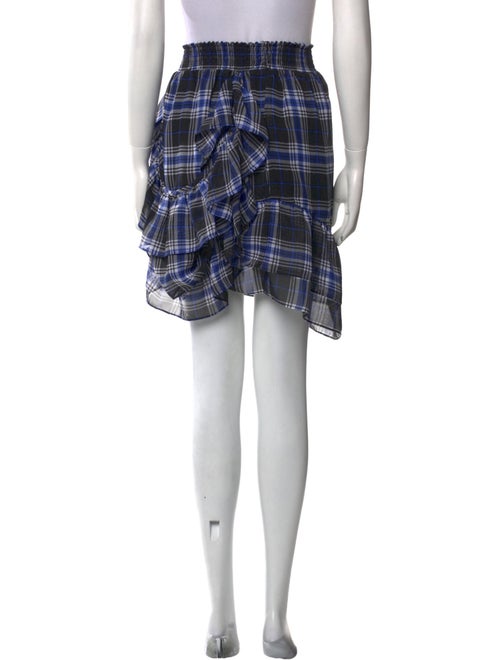 Maje Plaid Print Mini Skirt