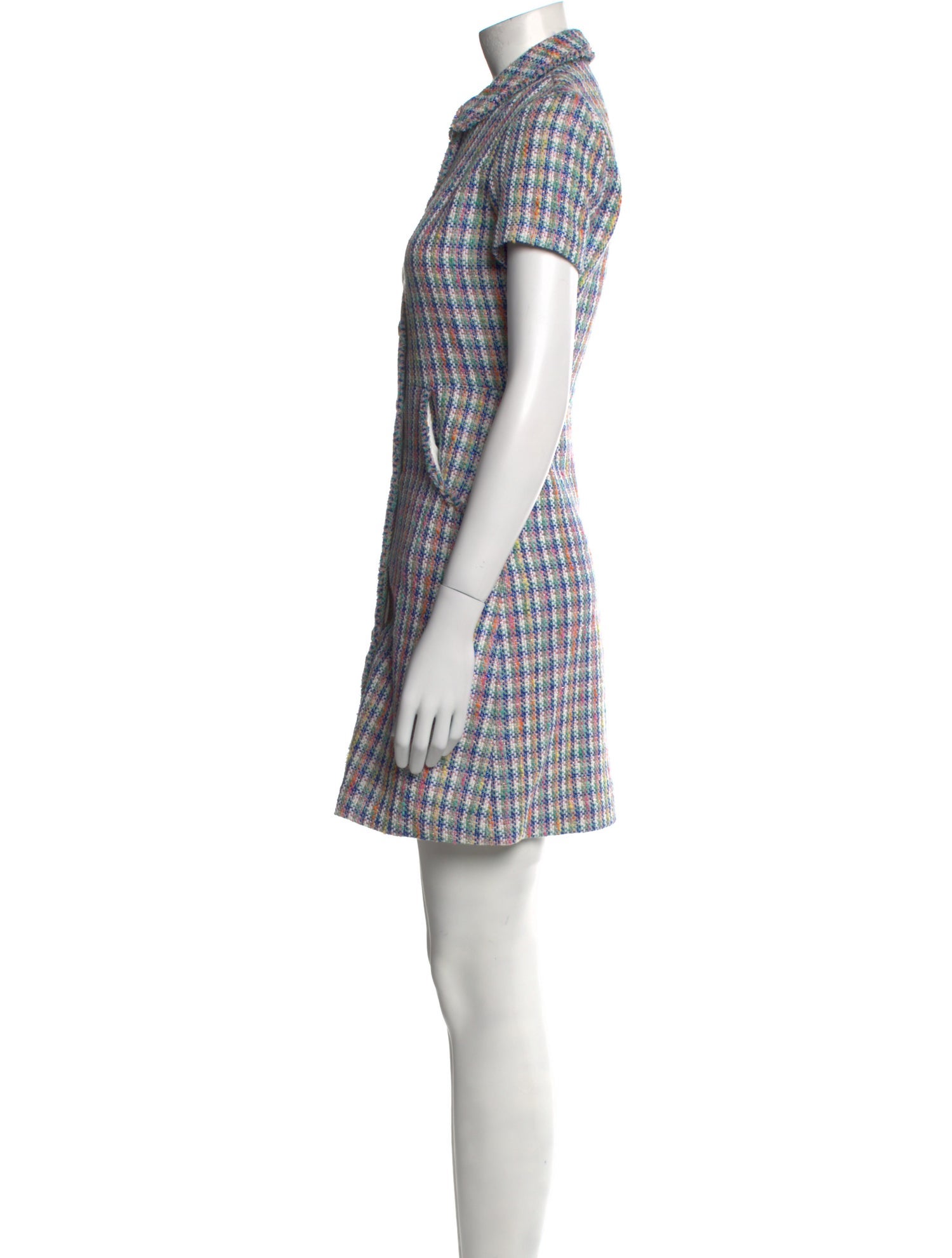 Maje Plaid Print Mini Dress