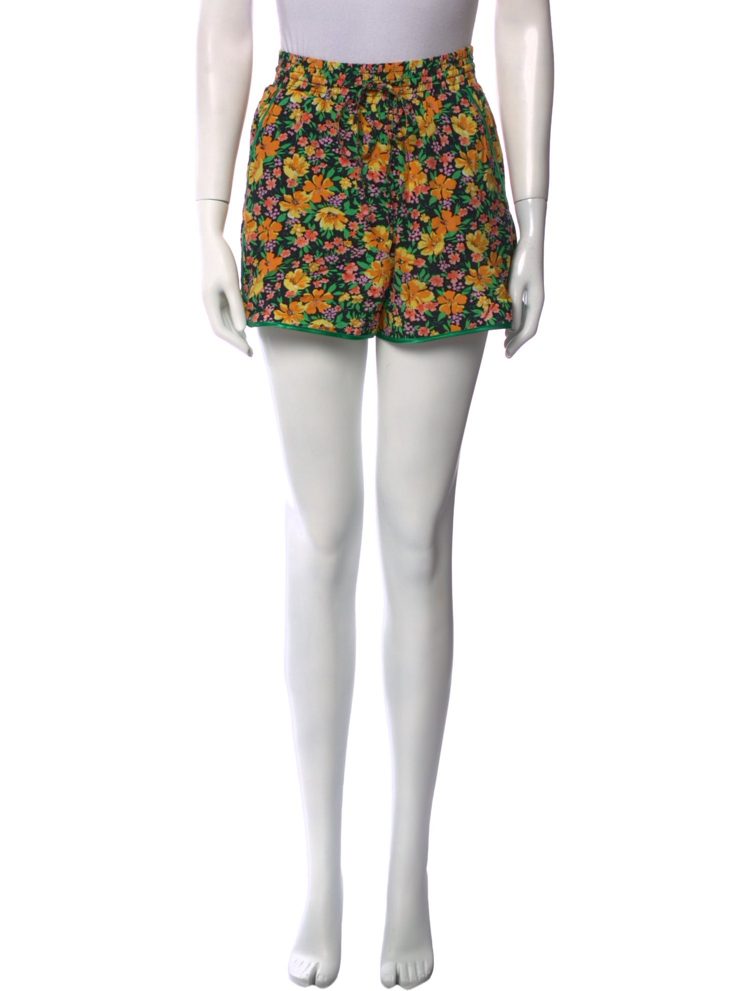 Maje Floral Print Mini Shorts