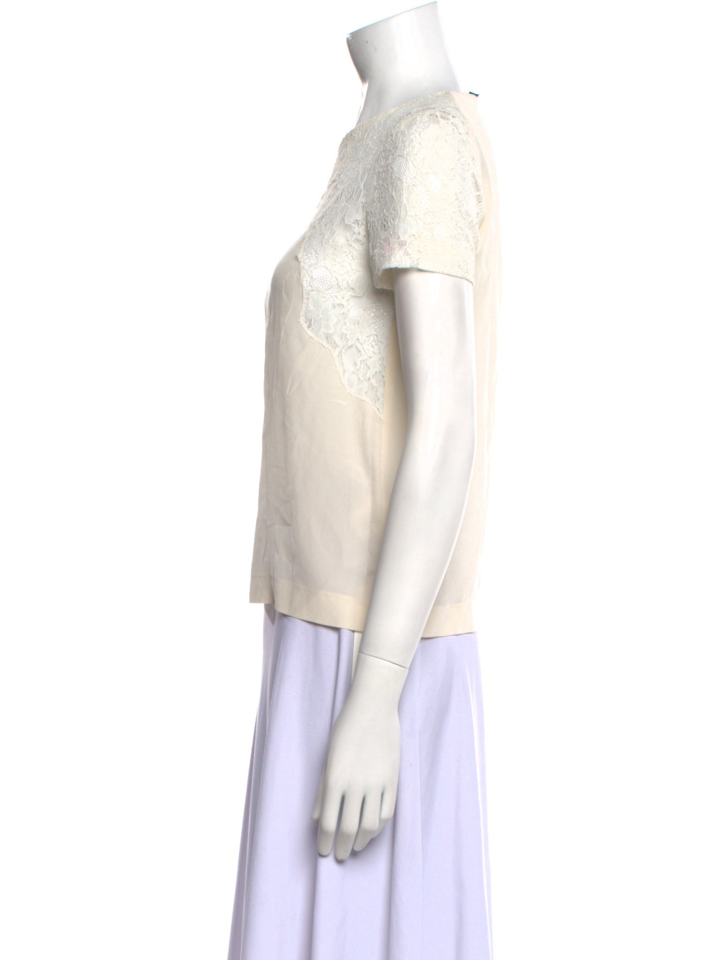 Maje Silk Crew Neck Blouse