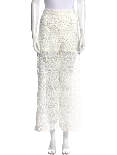 Maje Lace Pattern Wide Leg Pants