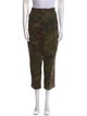 Maje Camouflage Print Straight Leg Pants