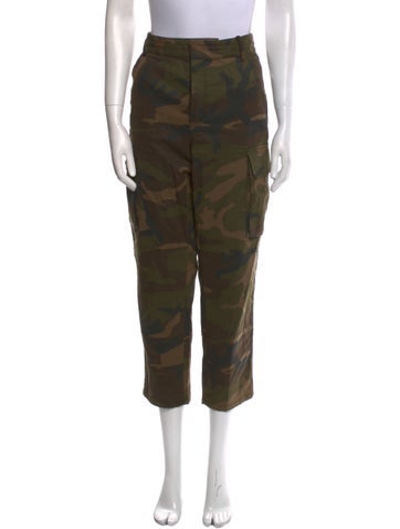 Maje Pants Camouflage Print Straight Leg M