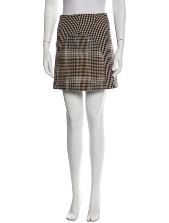 Maje Plaid Print Mini Skirt