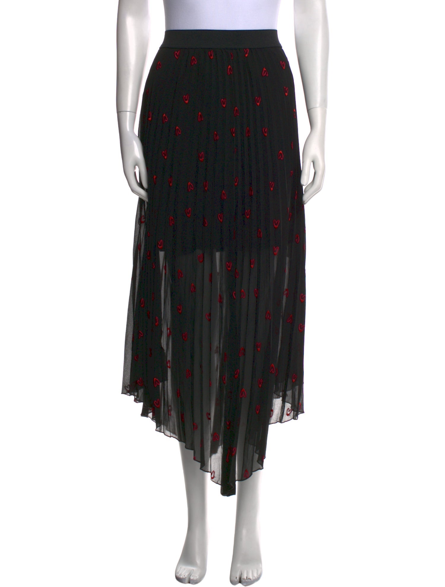 Maje Printed Midi Length Skirt