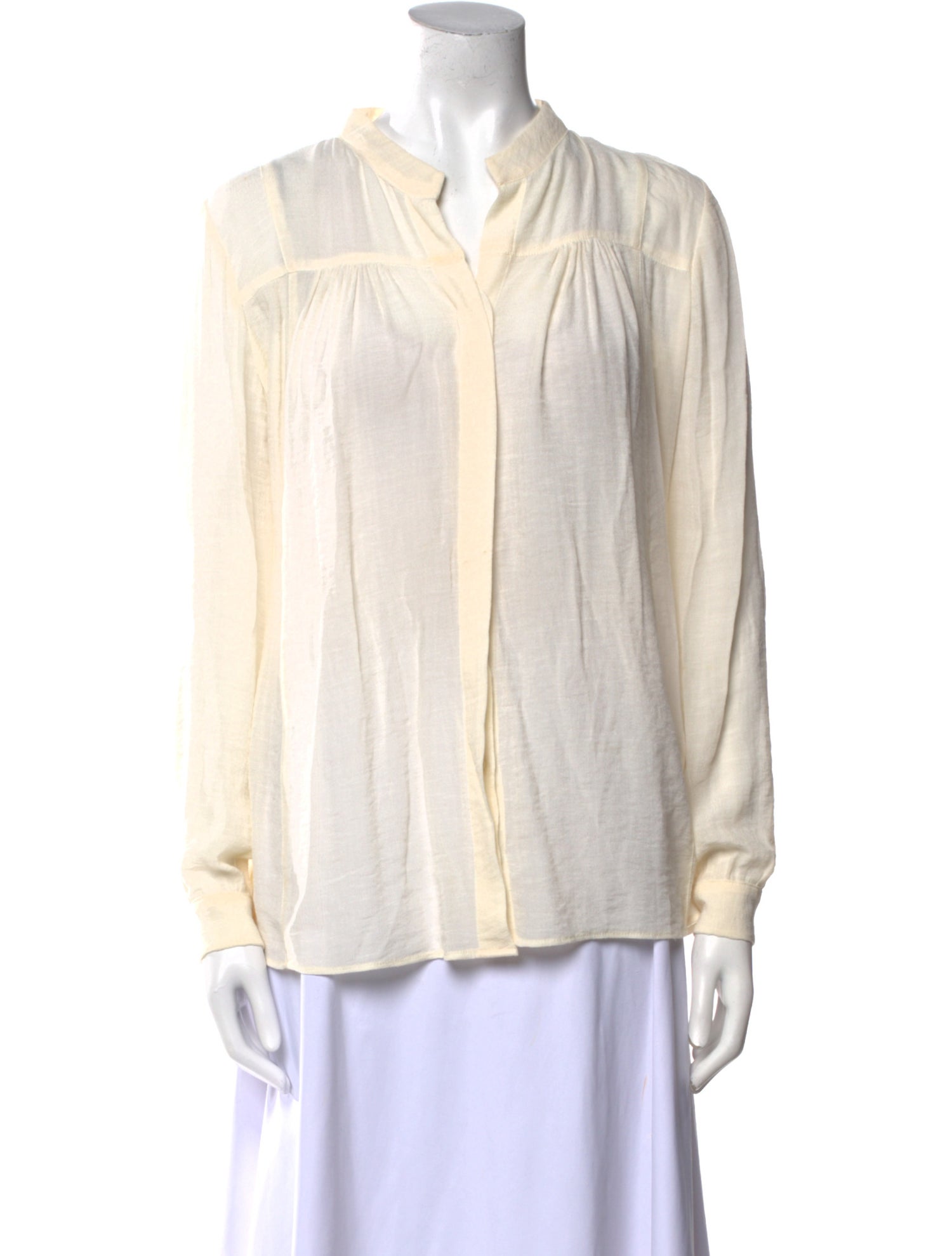 Maje V-Neck Long Sleeve Blouse