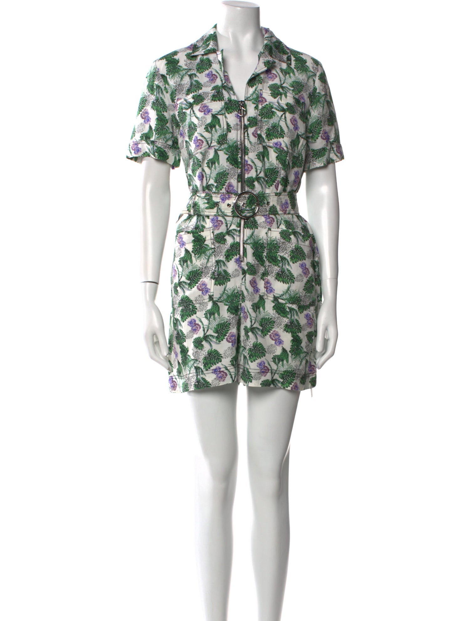 Maje Floral Print V-Neck Romper