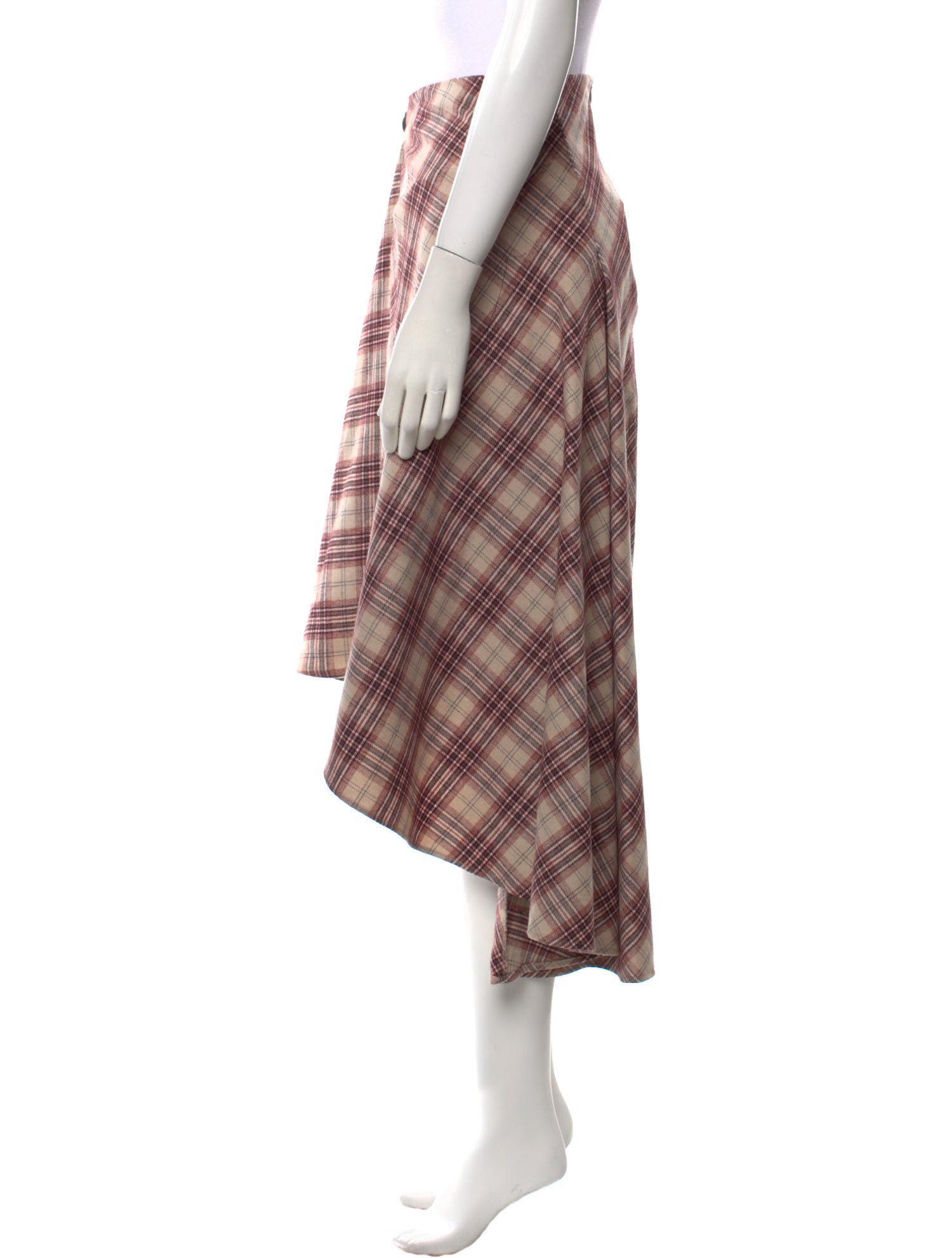 Maje Plaid Print Knee-Length Skirt w/ Tags
