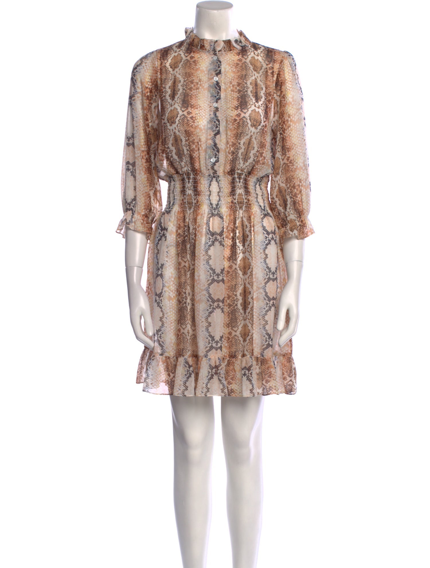 Maje Animal Print Mini Dress