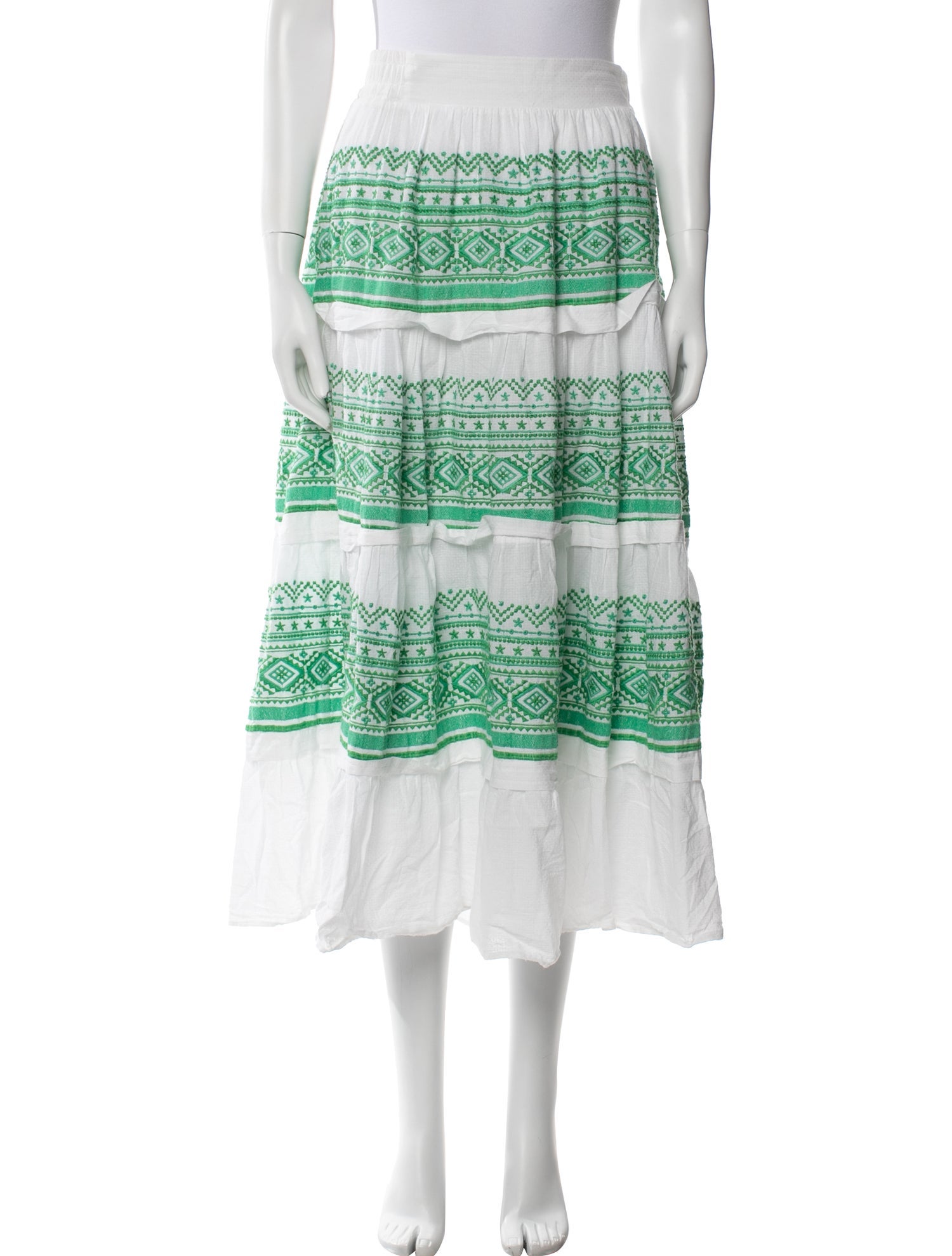 Maje Printed Midi Length Skirt