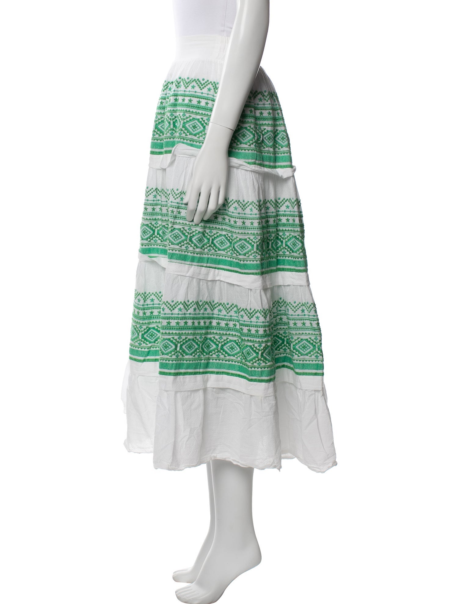 Maje Printed Midi Length Skirt