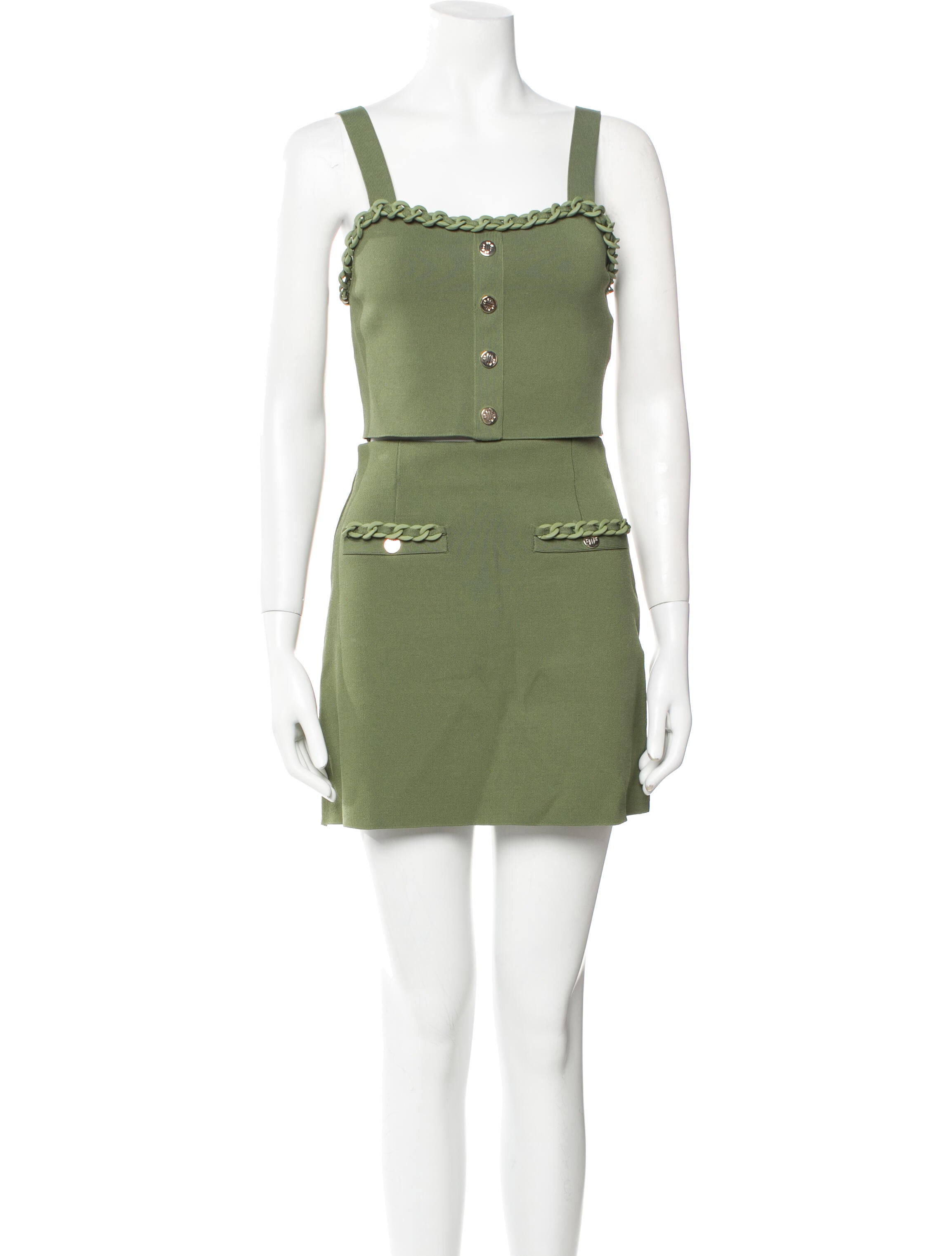 Maje Chain-Link Accents Skirt Set