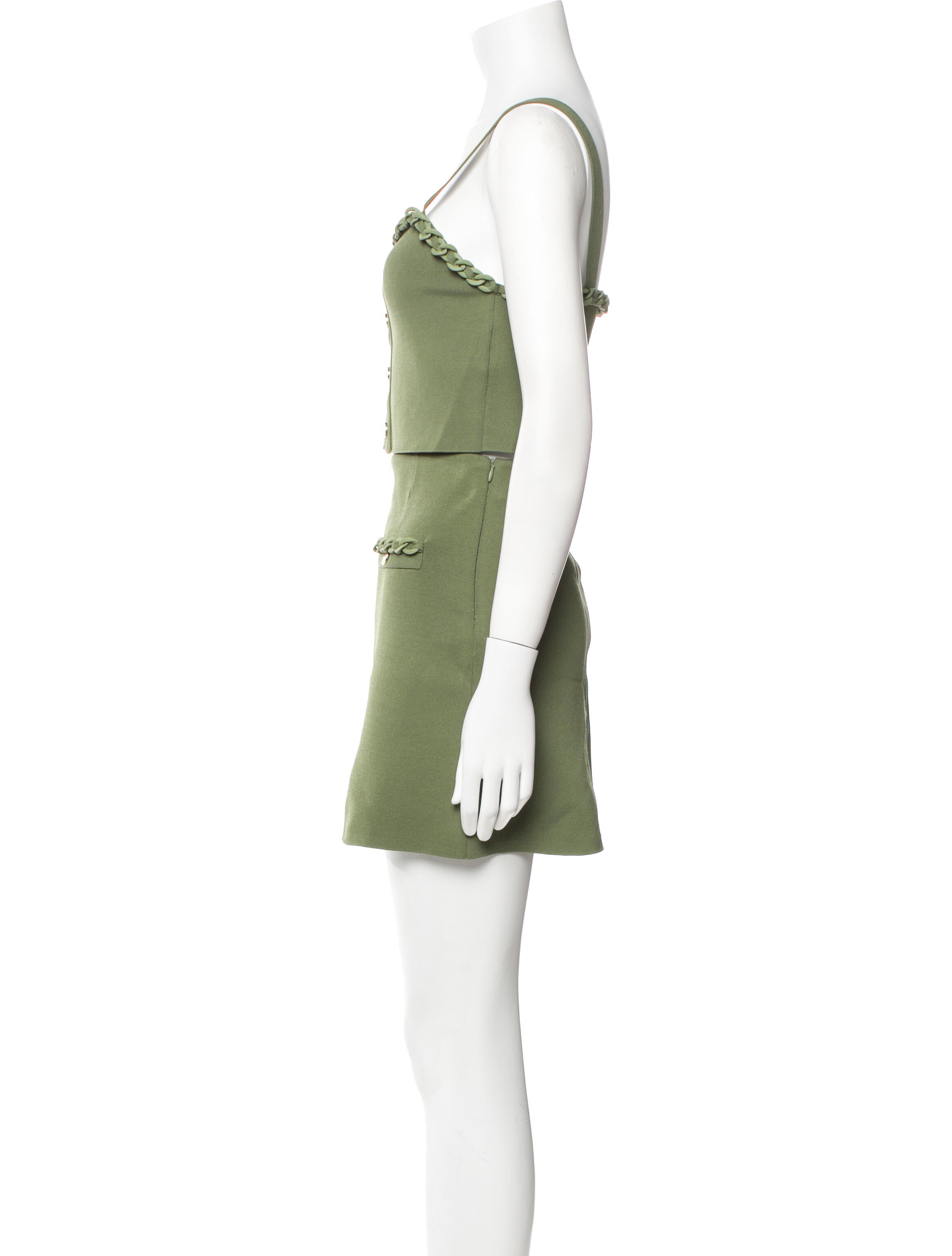 Maje Chain-Link Accents Skirt Set