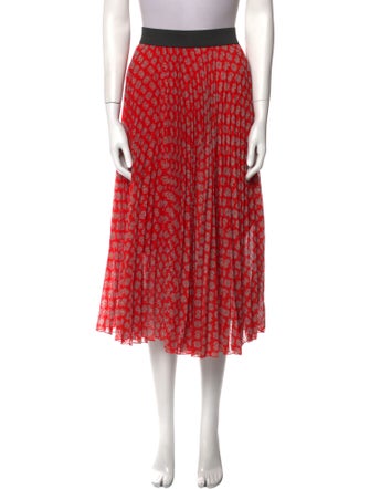 Maje Printed Midi Length Skirt