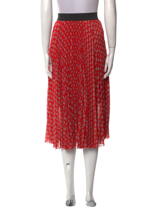 Maje Printed Midi Length Skirt