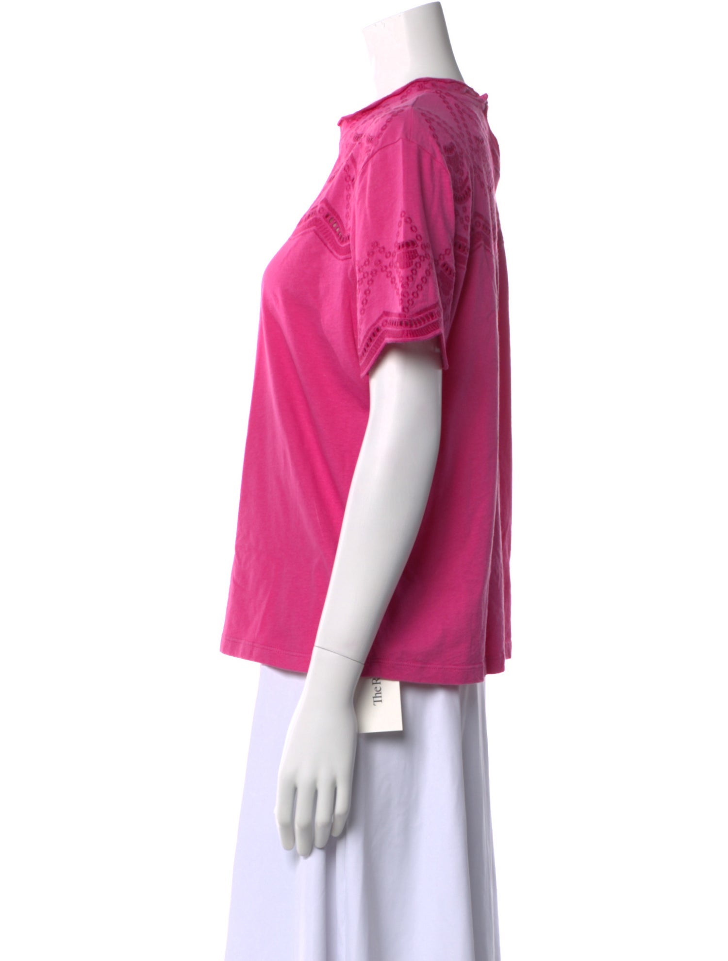 Maje Crew Neck Short Sleeve Blouse