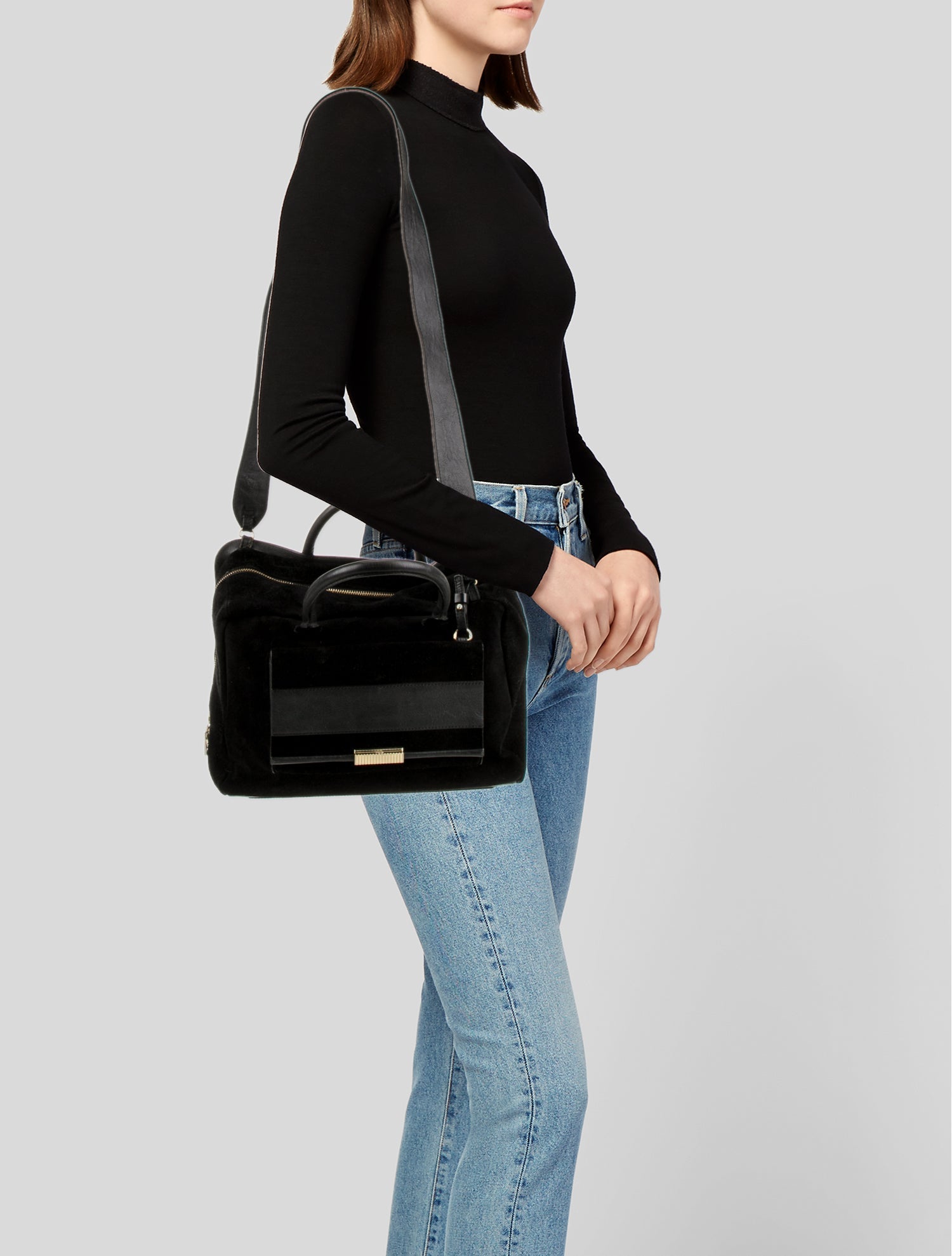 Maje Suede Shoulder Bag