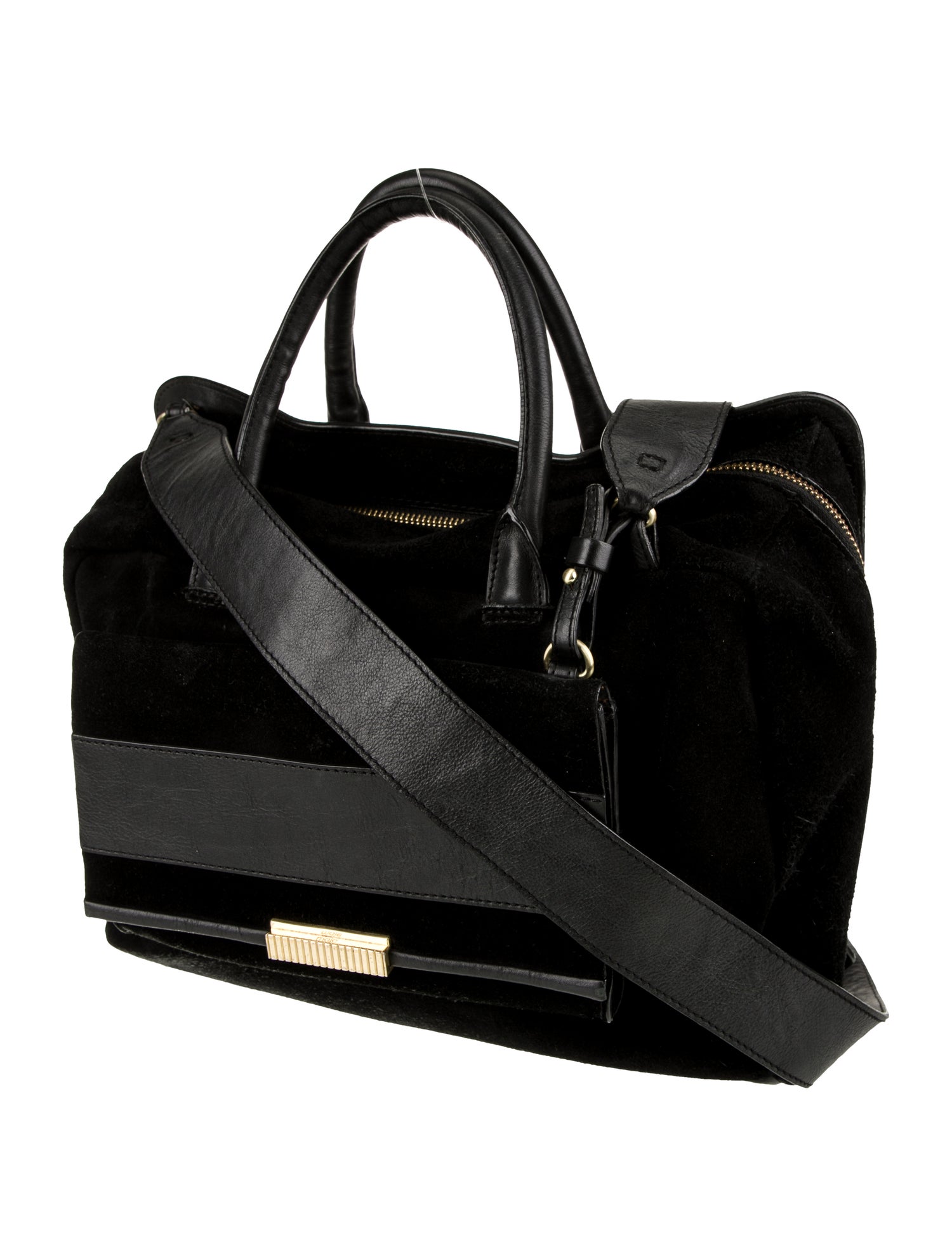 Maje Suede Shoulder Bag