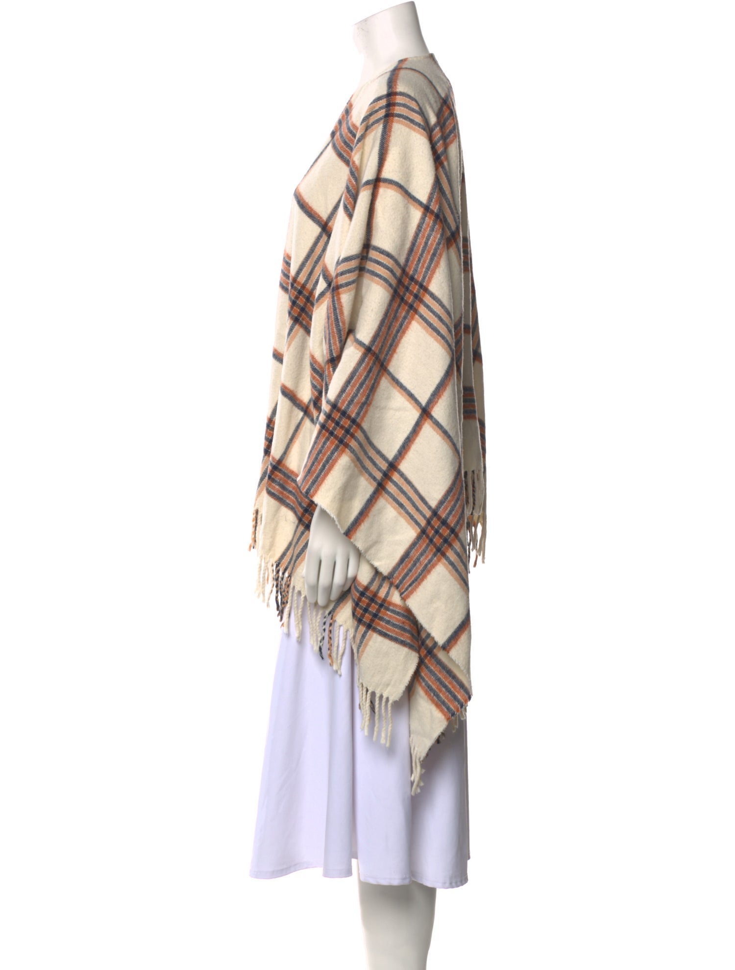 Maje Merino Wool Plaid Print Sweater