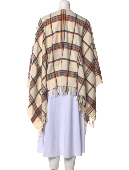 Maje Merino Wool Plaid Print Sweater