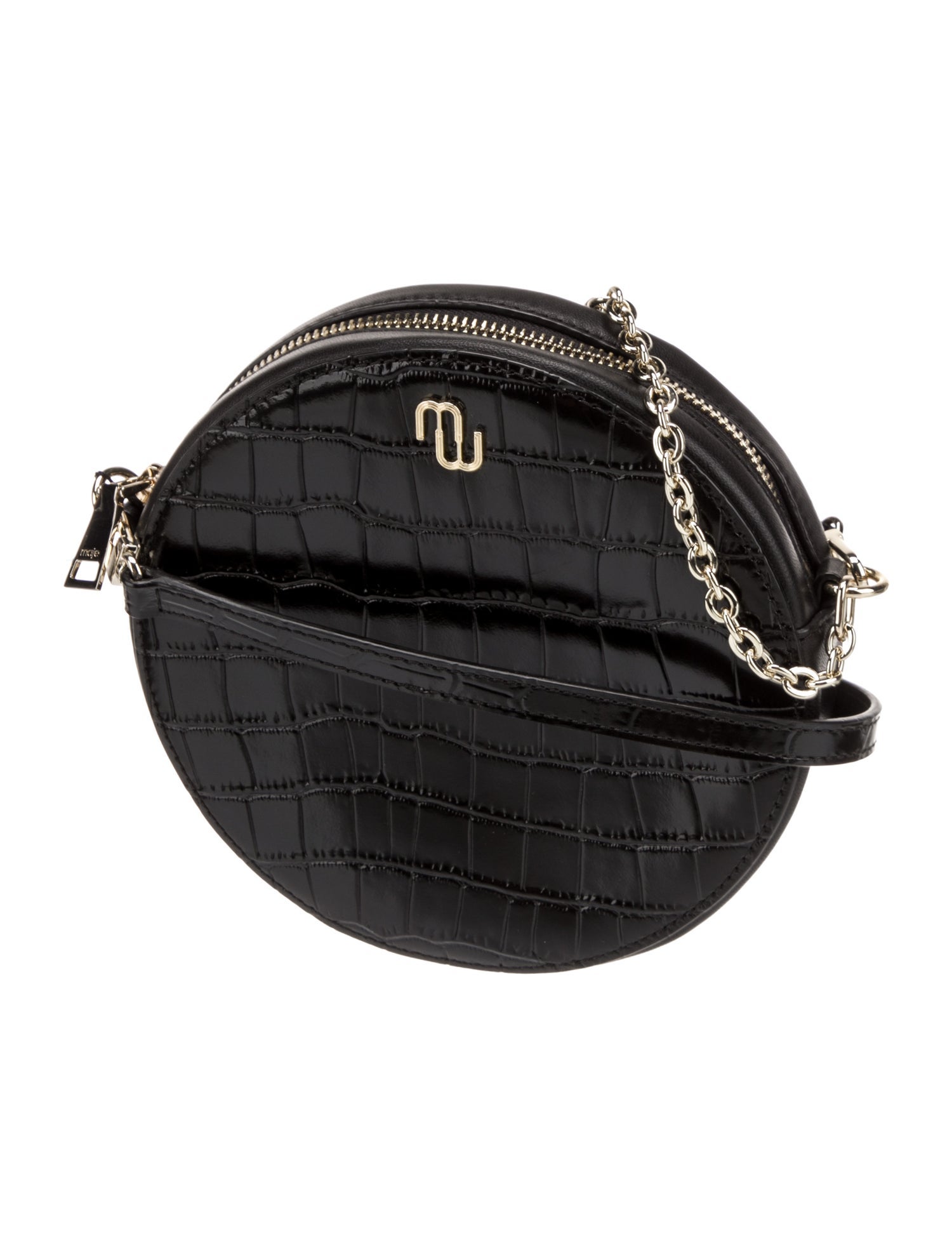 Maje Embossed Leather Crossbody Bag