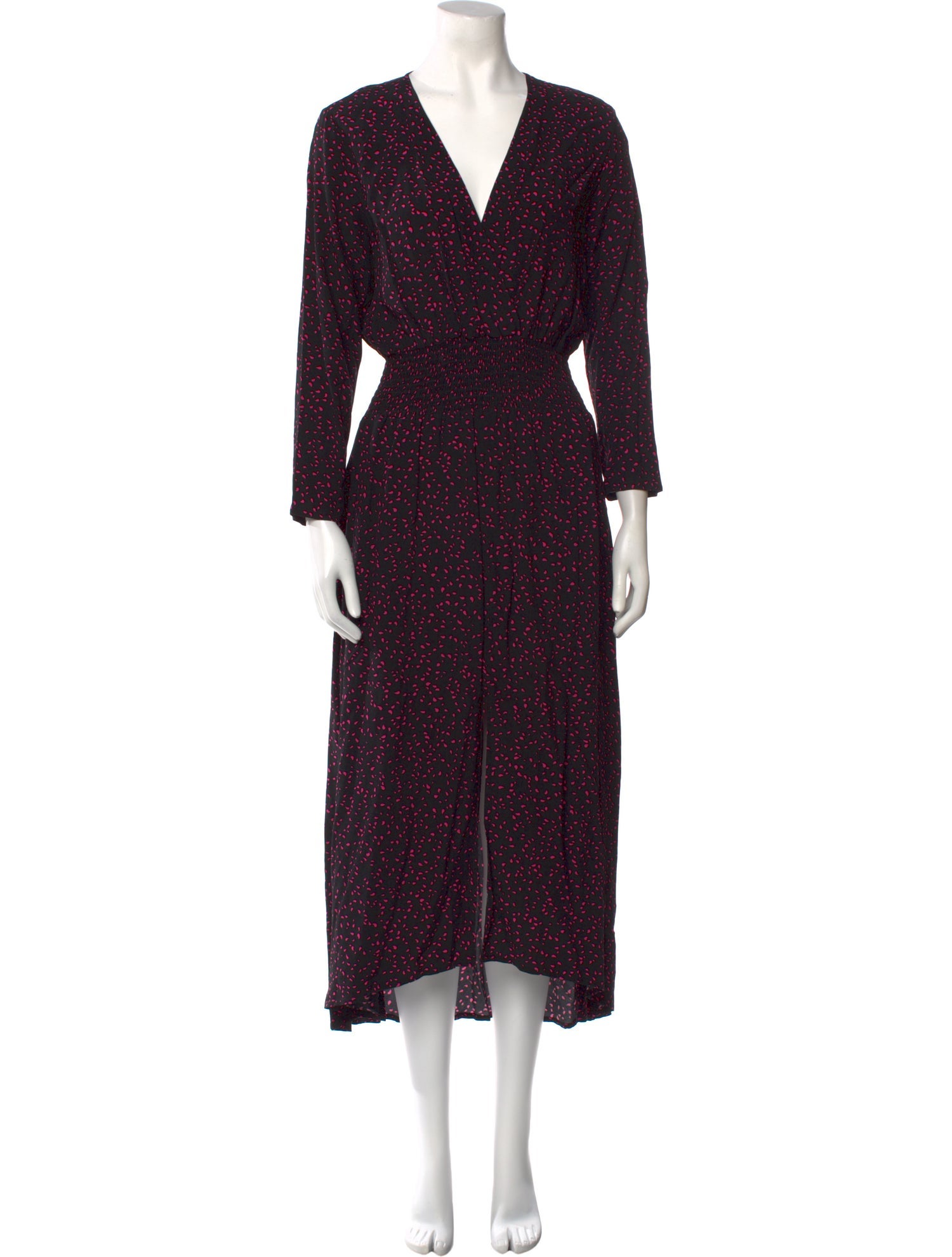 Maje Polka Dot Print Long Dress