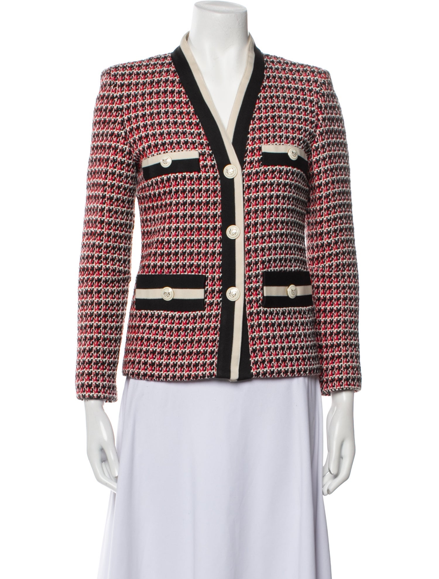Maje Tweed Pattern Jacket