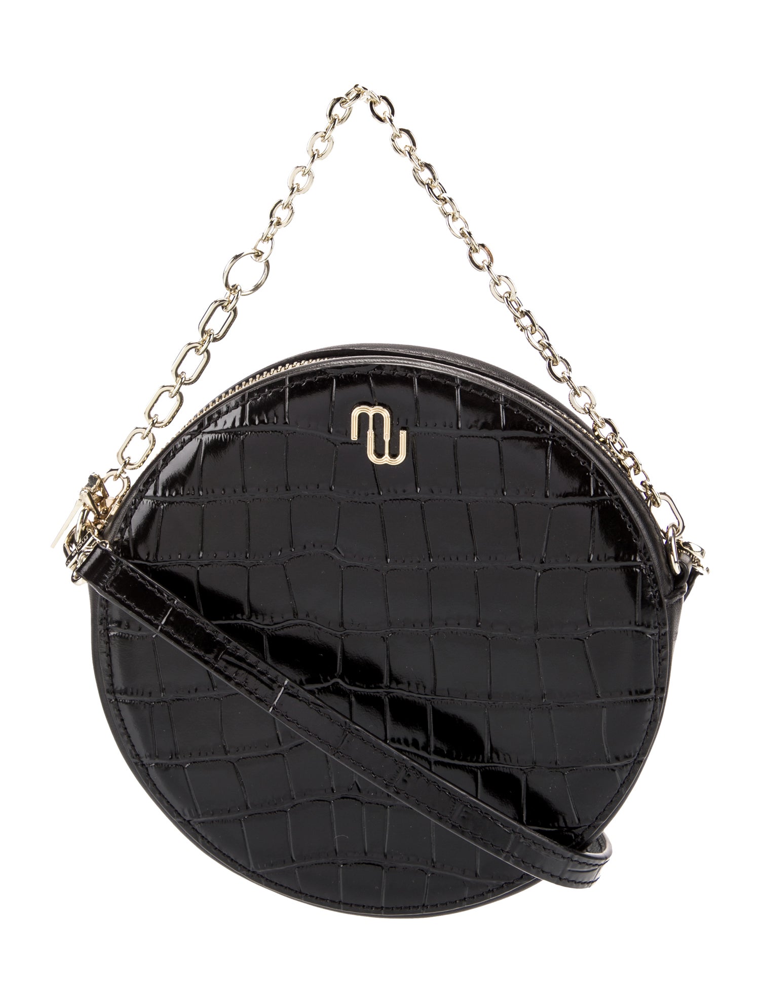 Maje Embossed Leather Crossbody Bag