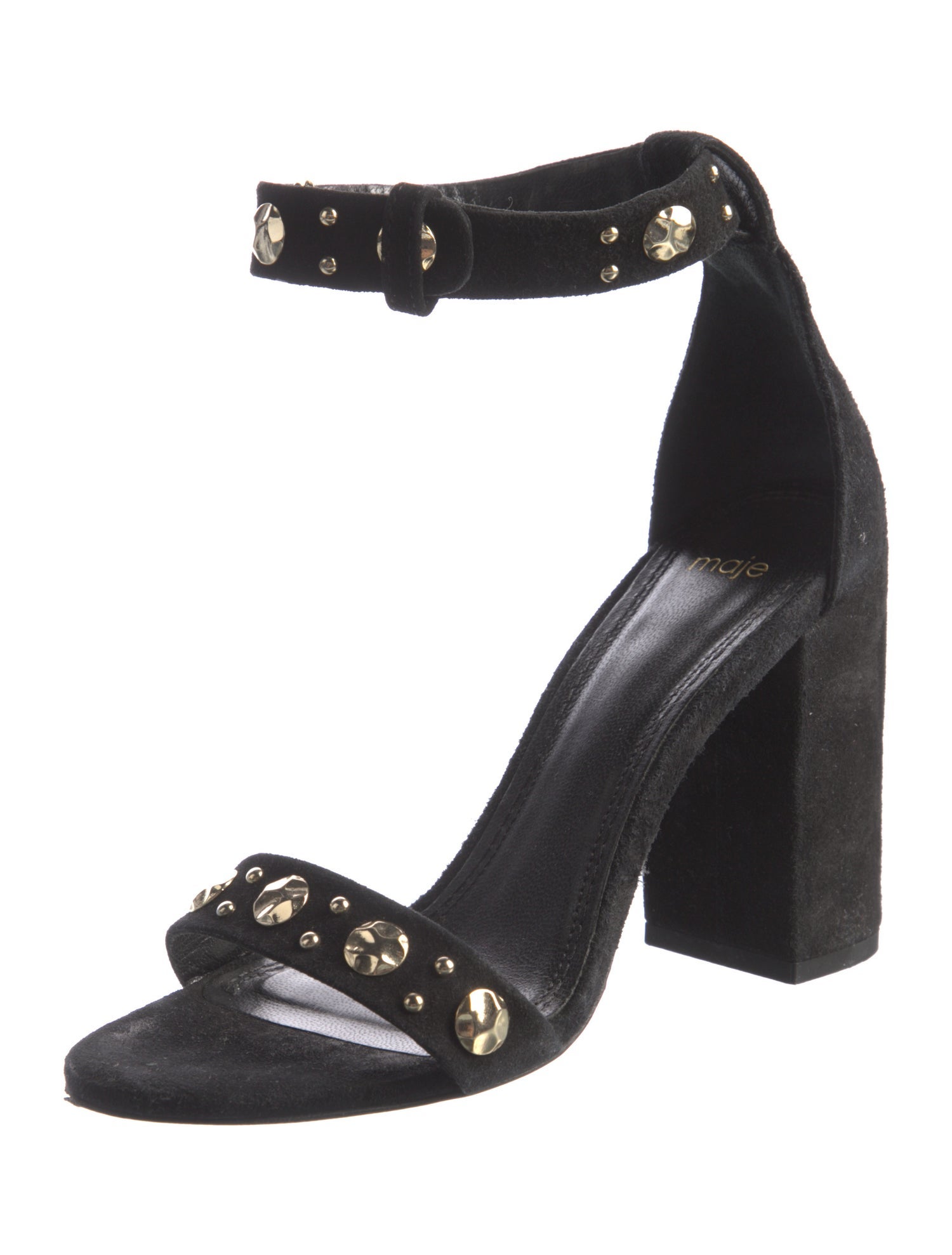 Maje Suede Studded Accents Sandals