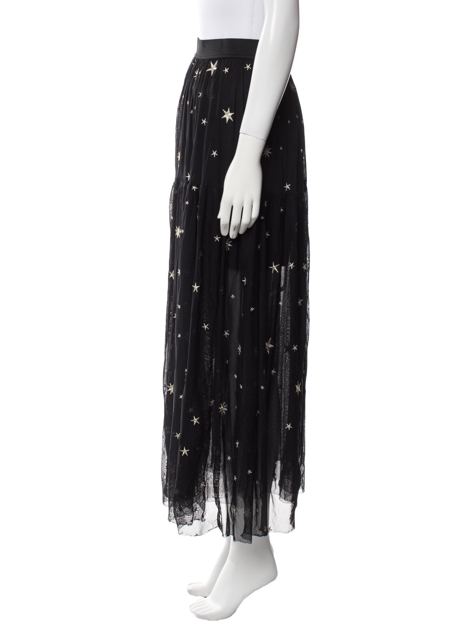Maje Printed Midi Length Skirt