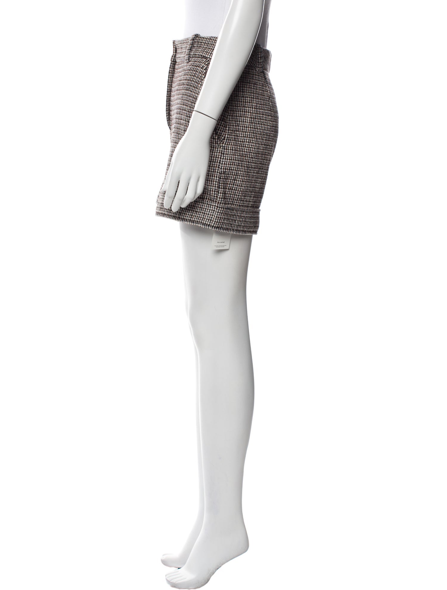 Maje Plaid Print Mini Shorts