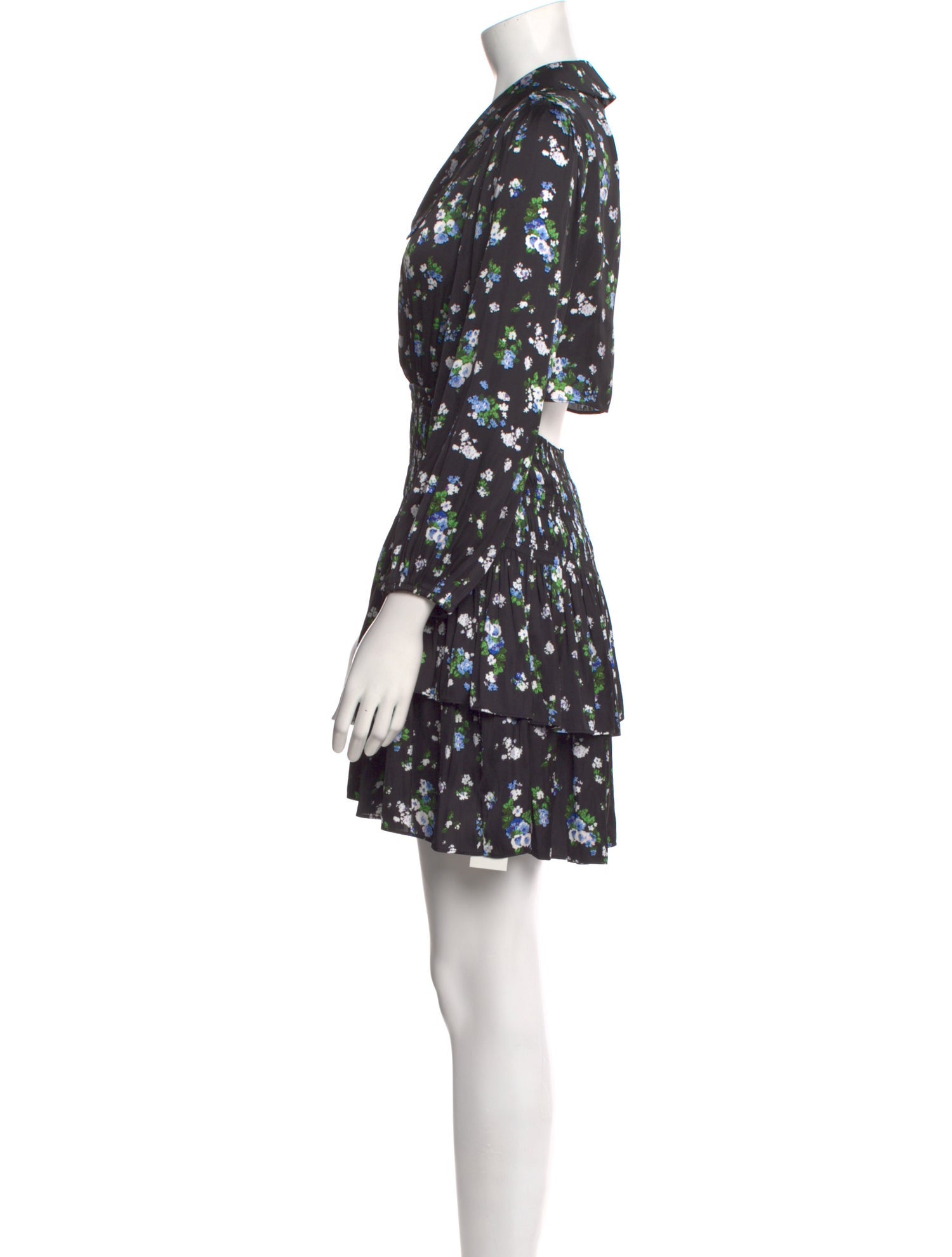 Maje Floral Print Knee-Length Dress