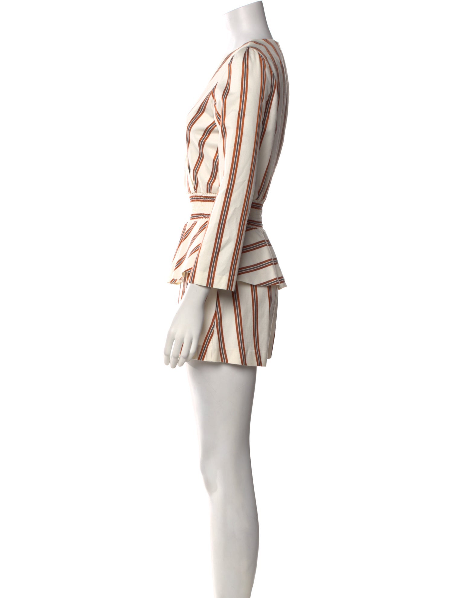 Maje Striped V-Neck Romper