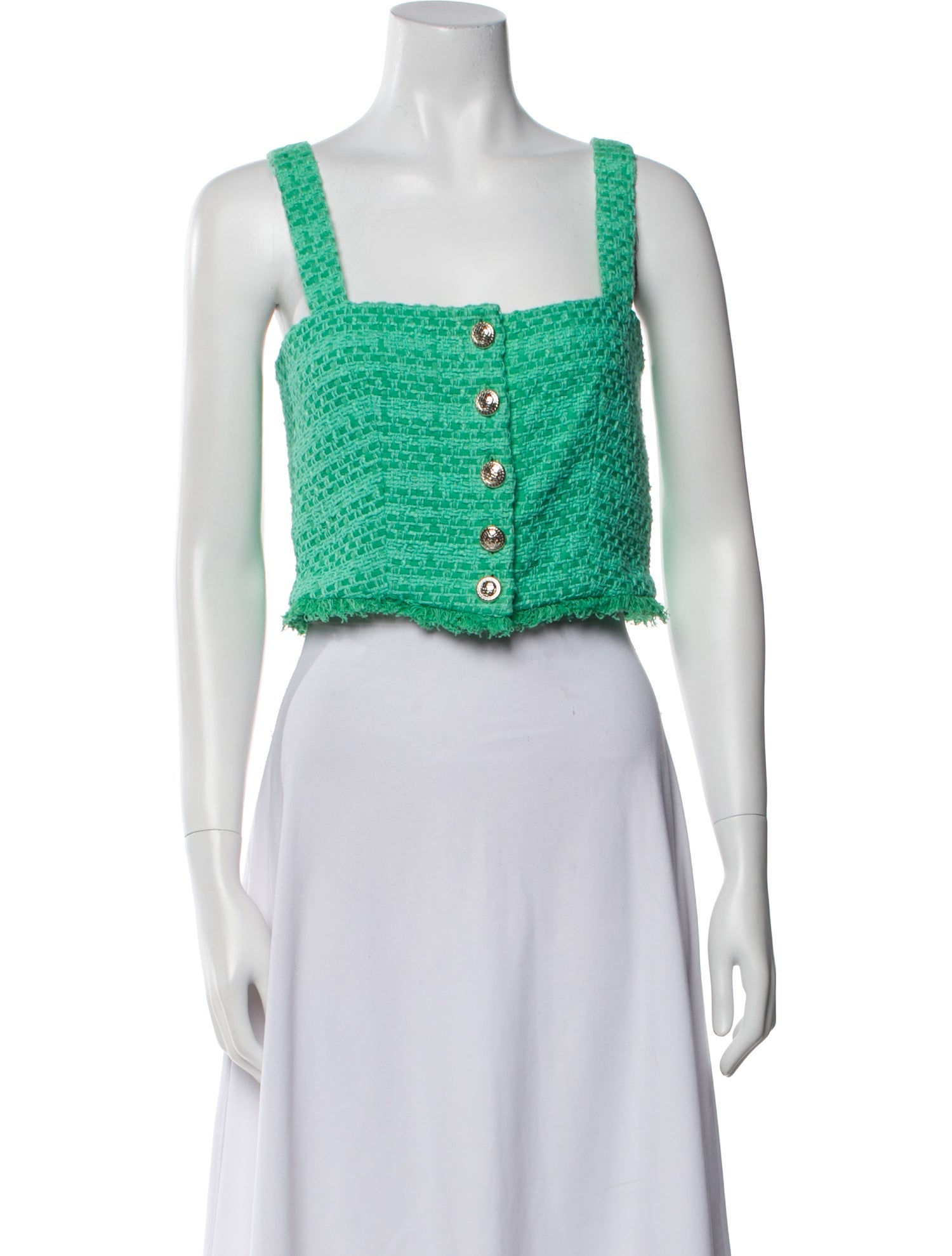 Maje Printed Square Neckline Crop Top w/ Tags