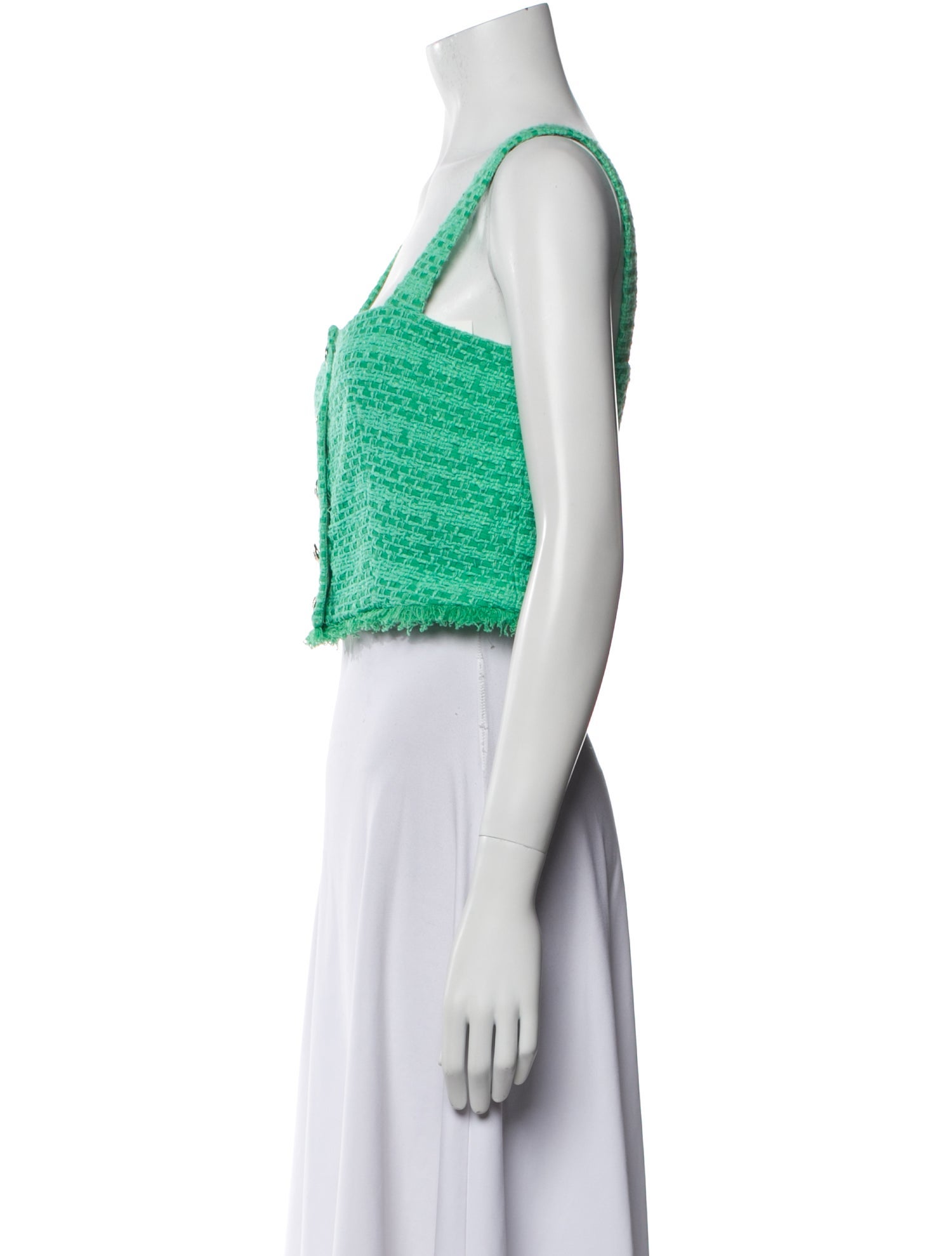 Maje Printed Square Neckline Crop Top w/ Tags