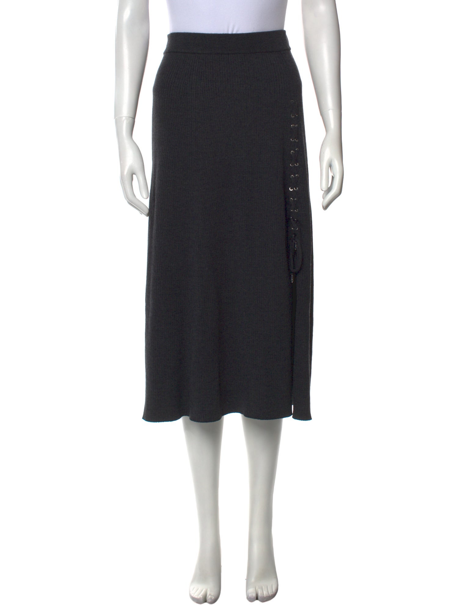 Maje Chain-Link Accents Midi Length Skirt